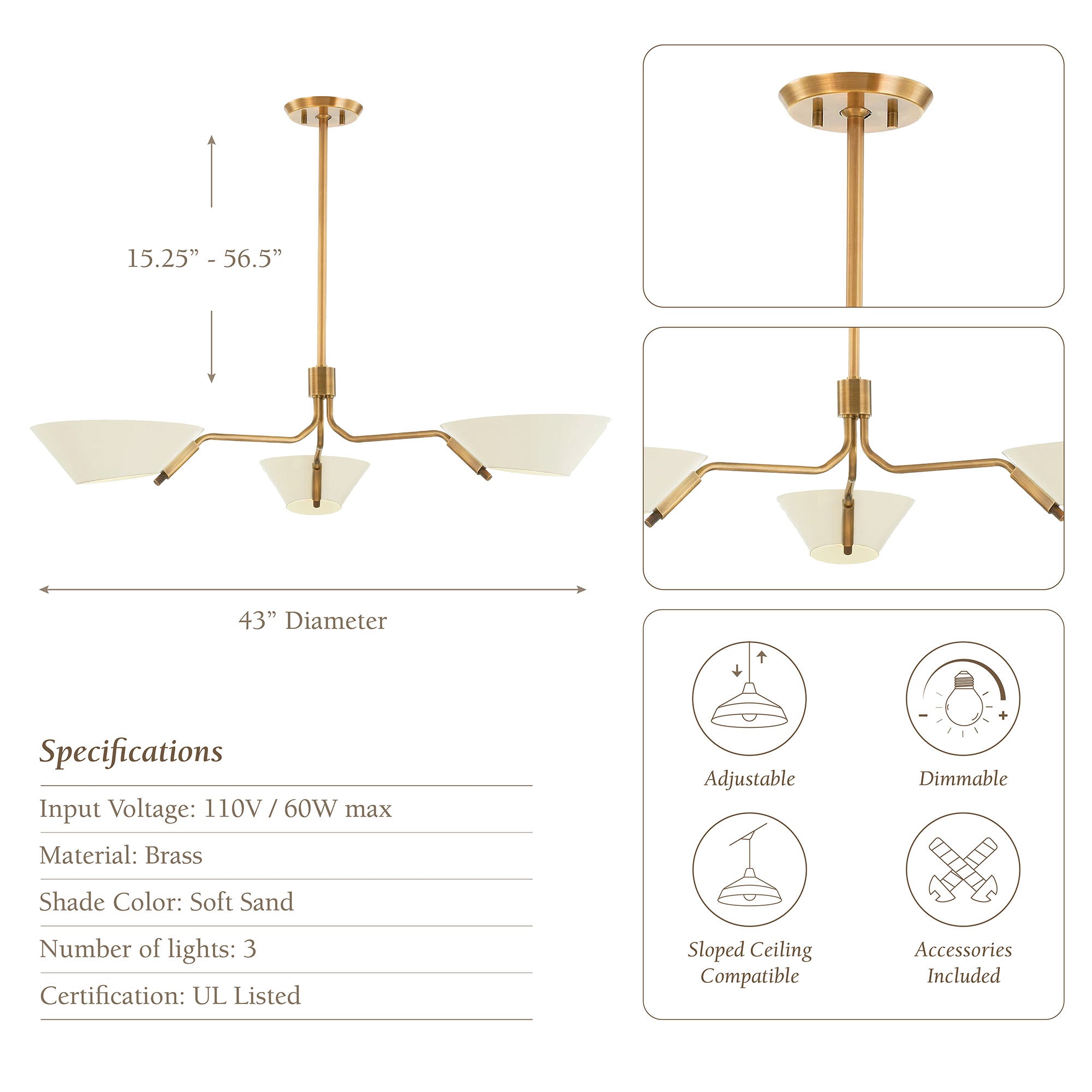 Fractal Gold Pendant Light
