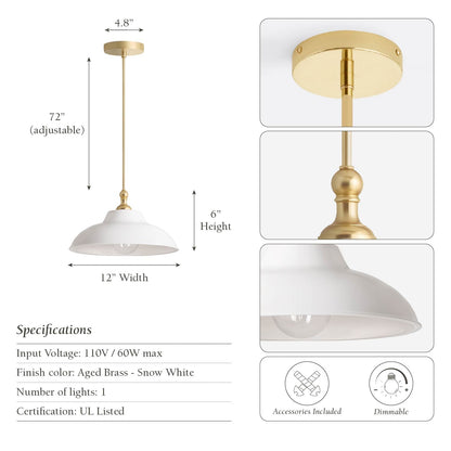 Tresor White Pendant Light