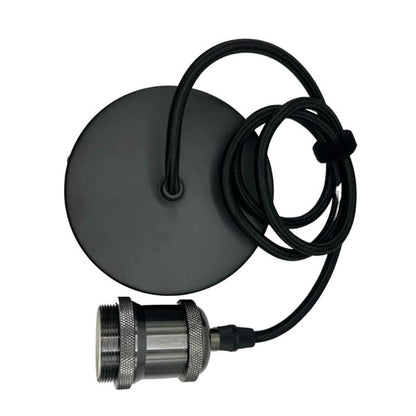 Black Hardwired Hanging Pendant Light Kit