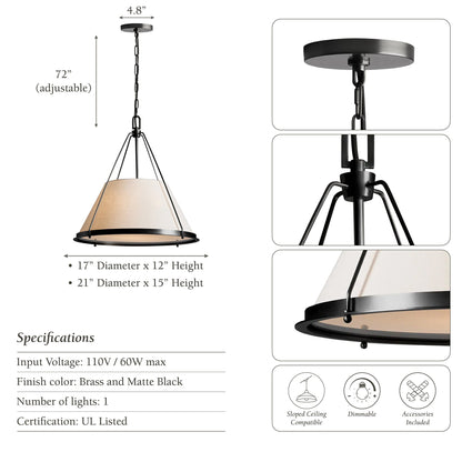 Draven Fabric Pendant Light