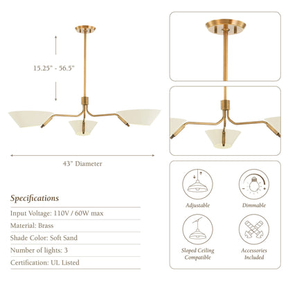 Fractal Gold Pendant Light