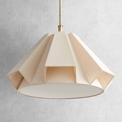 Geometric Linen Pendant Light