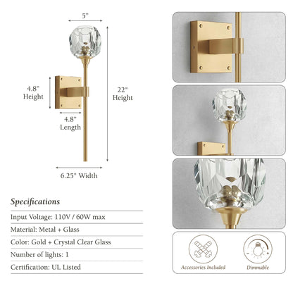 Jade Armed Wall Sconce