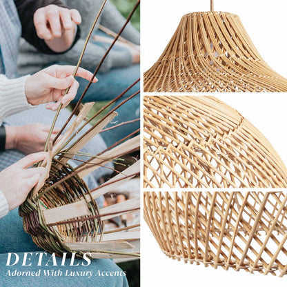 kloe rattan pendant light details