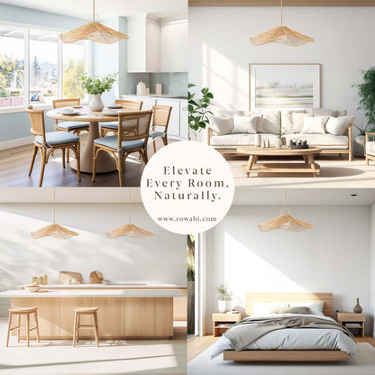 lotus pad rattan pendant light concepts