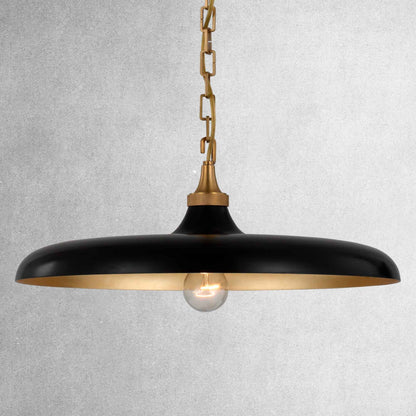 Raven Black Dome Pendant Light