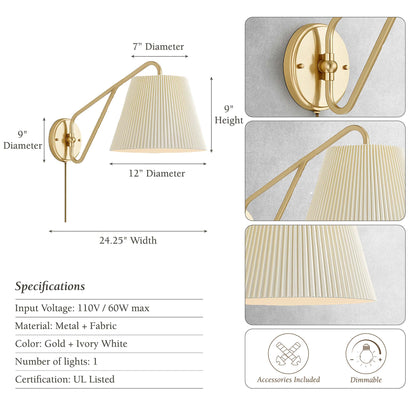 Modern Eva Swing-Arm Sconce