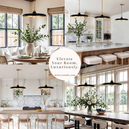 Raven Black Dome Pendant Light