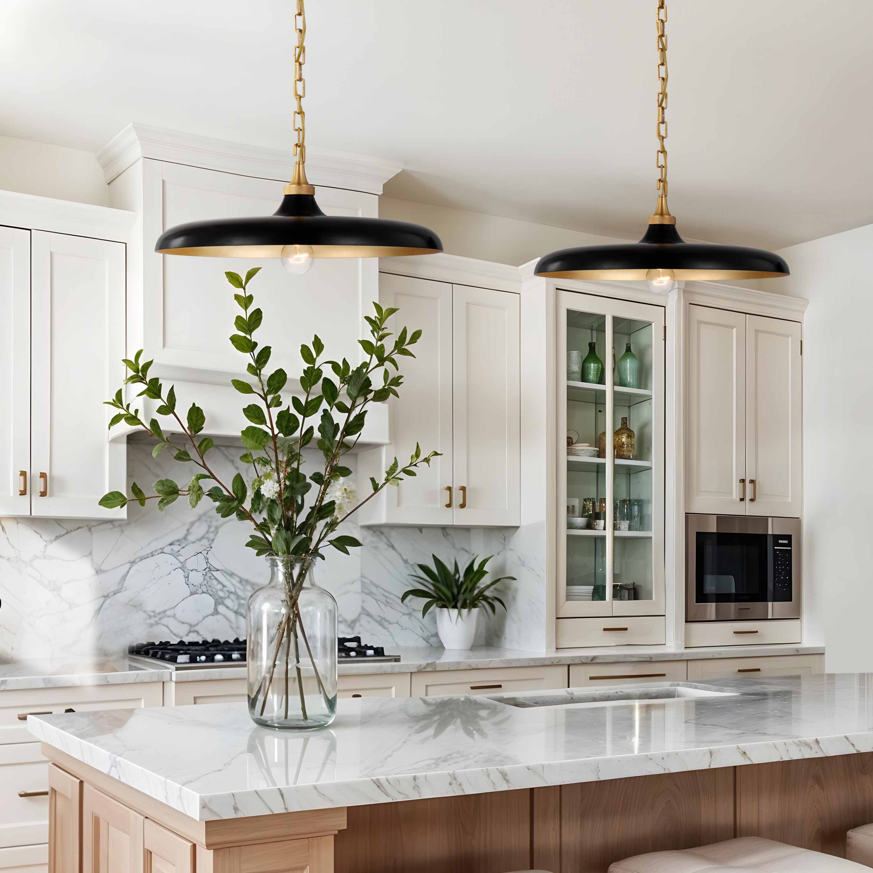 Raven Black Dome Pendant Light