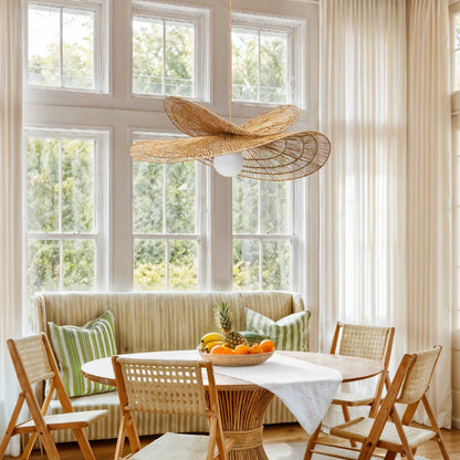 Whisper Leaf Rattan Pendant Light