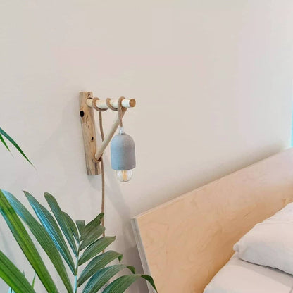 Tidal Concrete Sconce Lamp Plug In - Rowabi